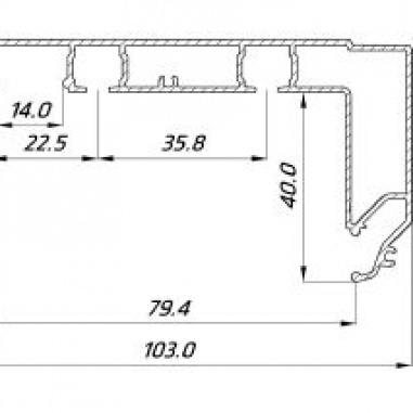 Профиль Flexy GARDINA2 05 (НОВАЯ 2.0) ПФ 11058 2-х рядный черная длина 2,2м