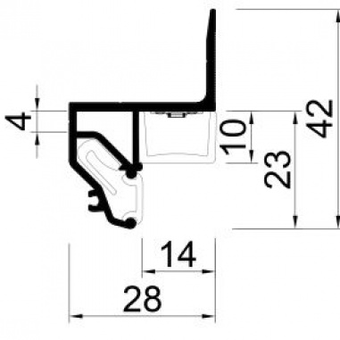 Профиль Flexy BORZZ FLY MINI 3444 парящий черный длина 2м