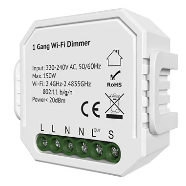 Одноканальное Wi-Fi реле-диммер Denkirs RL1003-DM